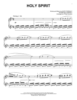 page one of Holy Spirit (arr. Phillip Keveren) (Piano Solo)
