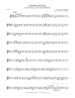 page one of Under The Sea (French Horn Solo)