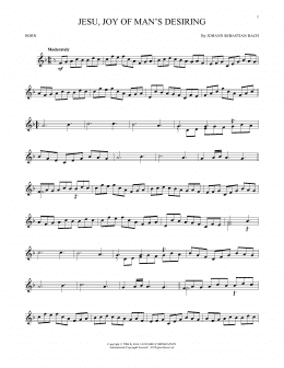 page one of Jesu, Joy Of Man's Desiring (French Horn Solo)