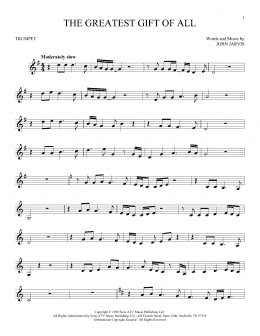 page one of The Greatest Gift Of All (Trumpet Solo)