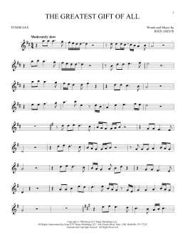 page one of The Greatest Gift Of All (Tenor Sax Solo)