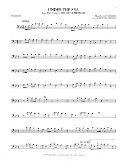 page one of Under The Sea (from The Little Mermaid) (Trombone Solo)