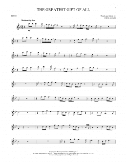 page one of The Greatest Gift Of All (Flute Solo)