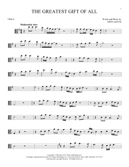 page one of The Greatest Gift Of All (Viola Solo)