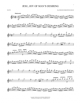 page one of Jesu, Joy Of Man's Desiring (Flute Solo)