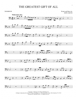 page one of The Greatest Gift Of All (Trombone Solo)