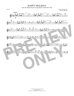 page one of Happy Holiday (Flute Solo)