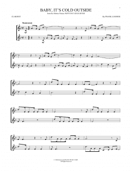 page one of Baby, It's Cold Outside (Clarinet Solo)