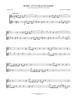 page one of Baby, It's Cold Outside (Tenor Sax Solo)