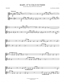 page one of Baby, It's Cold Outside (Trumpet Solo)