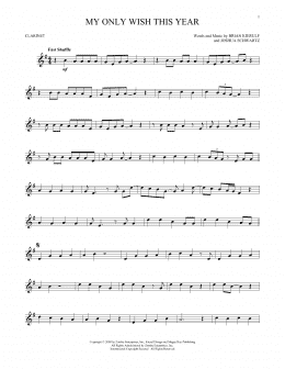 page one of My Only Wish This Year (Clarinet Solo)
