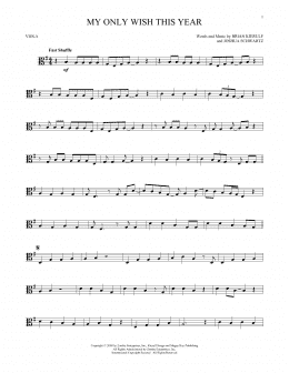 page one of My Only Wish This Year (Viola Solo)