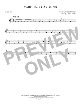 page one of Caroling, Caroling (Clarinet Solo)