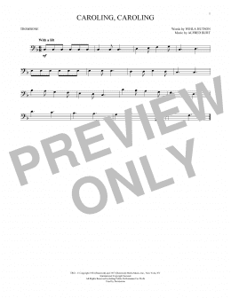page one of Caroling, Caroling (Trombone Solo)