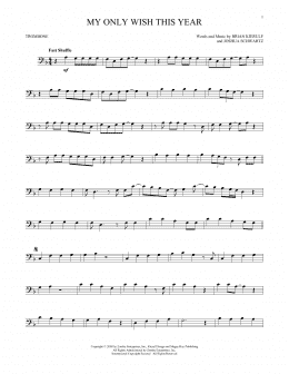 page one of My Only Wish This Year (Trombone Solo)