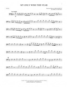 page one of My Only Wish This Year (Cello Solo)