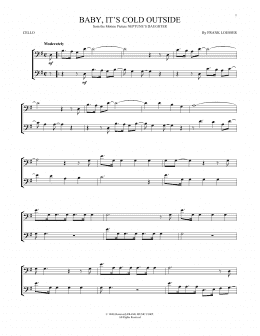 page one of Baby, It's Cold Outside (Cello Solo)