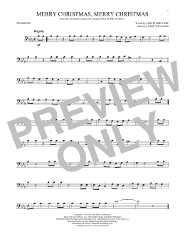 page one of Merry Christmas, Merry Christmas (Trombone Solo)