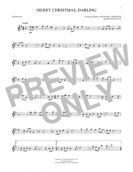 page one of Merry Christmas, Darling (Tenor Sax Solo)