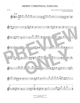 page one of Merry Christmas, Darling (Flute Solo)