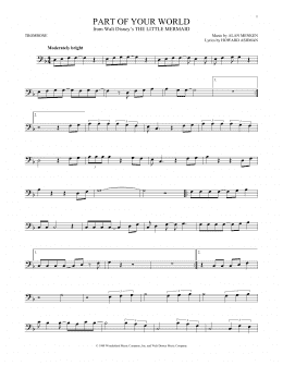 page one of Part Of Your World (from The Little Mermaid) (Trombone Solo)