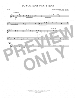 page one of Do You Hear What I Hear (Flute Solo)