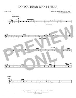 page one of Do You Hear What I Hear (Alto Sax Solo)