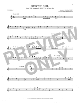page one of Kiss The Girl (from The Little Mermaid) (Tenor Sax Solo)