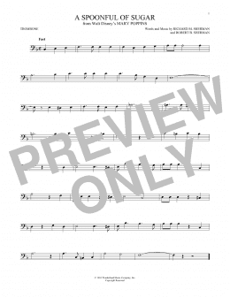 page one of A Spoonful Of Sugar (from Mary Poppins) (Trombone Solo)