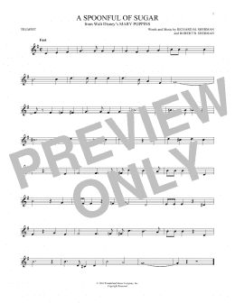 page one of A Spoonful Of Sugar (from Mary Poppins) (Trumpet Solo)