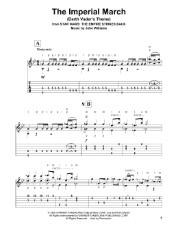 page one of The Imperial March (Darth Vader's Theme) (Solo Guitar)