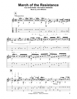 page one of March Of The Resistance (Solo Guitar)