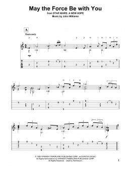 page one of May The Force Be With You (from Star Wars: A New Hope) (Solo Guitar)