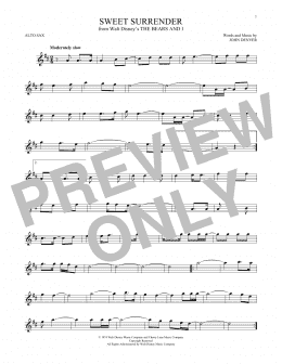 page one of Sweet Surrender (Alto Sax Solo)