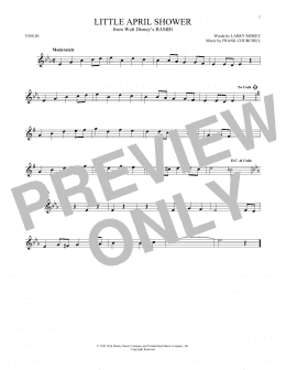 page one of Little April Shower (Violin Solo)