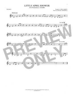 page one of Little April Shower (Trumpet Solo)