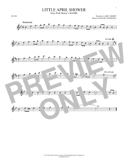 page one of Little April Shower (Flute Solo)