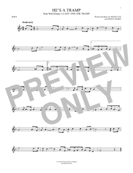 page one of He's A Tramp (from Lady And The Tramp) (French Horn Solo)