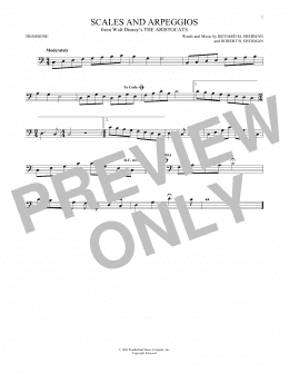 page one of Scales And Arpeggios (Trombone Solo)