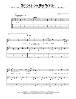 page one of Smoke On The Water (Easy Guitar Tab)