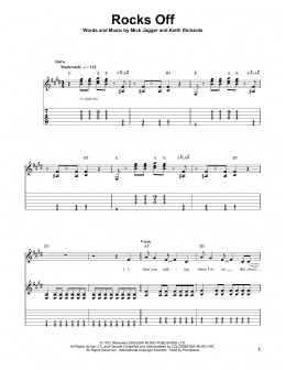 page one of Rocks Off (Easy Guitar Tab)