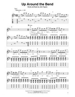 page one of Up Around The Bend (Easy Guitar Tab)