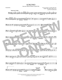 page one of Kokomo (Trombone Solo)