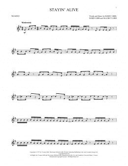 page one of Stayin' Alive (Trumpet Solo)