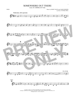 page one of Somewhere Out There (French Horn Solo)