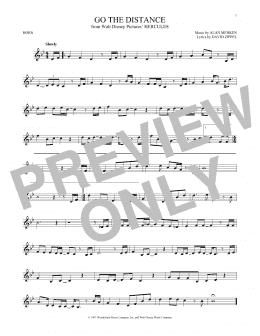 page one of Go The Distance (from Hercules) (French Horn Solo)