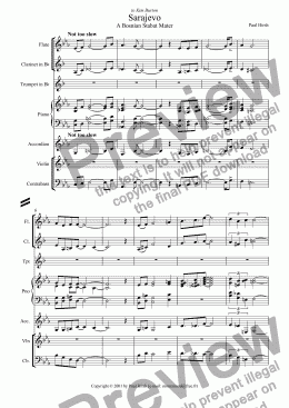 page one of Sarajevo - A Bosnian Stabat Mater