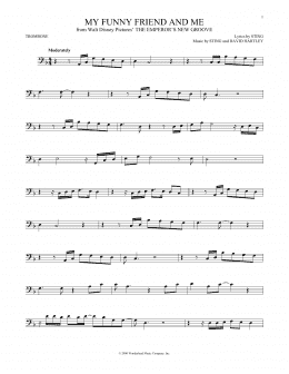 page one of My Funny Friend And Me (from The Emperor's New Groove) (Trombone Solo)