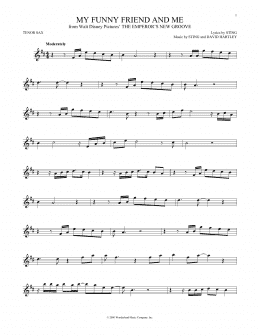 page one of My Funny Friend And Me (from The Emperor's New Groove) (Tenor Sax Solo)