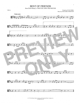 page one of Best Of Friends (from The Fox And The Hound) (Viola Solo)